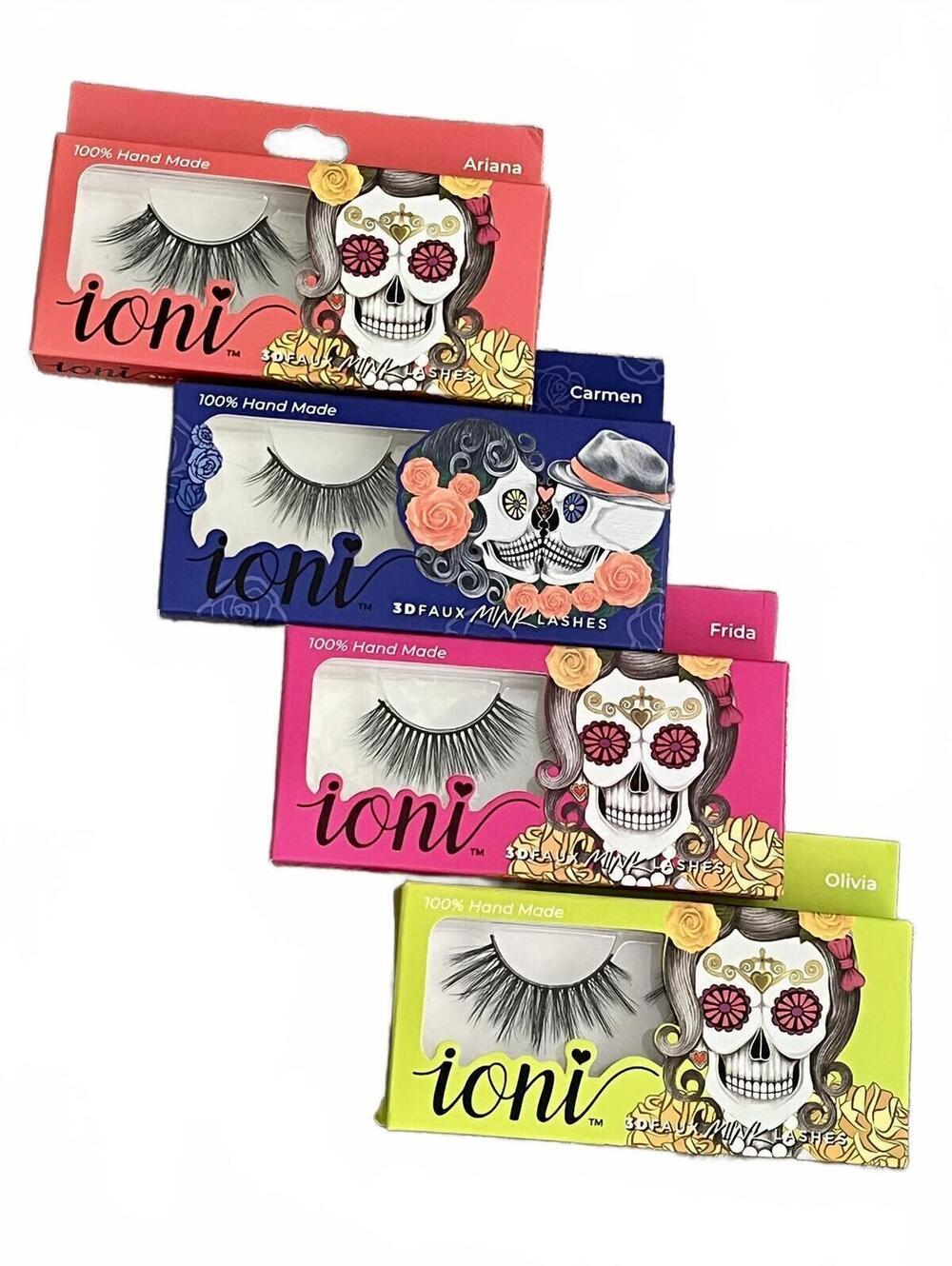 Ioni 3D Faux Mink Eyelashes - Ariana, Carmen, Frida, Olivia Styles